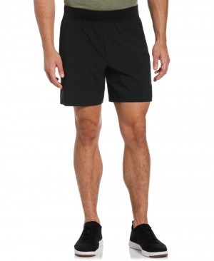 Perry Ellis 7" Pull-On Stretch Short Caviar | 023NPLYGF