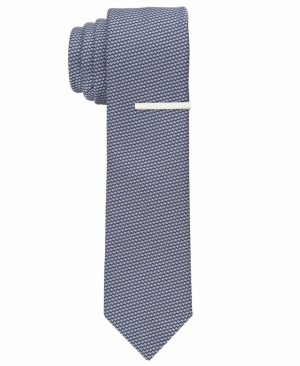 Perry Ellis Ambrios Micro Slim Tie Charcoal | 234AOLHYI