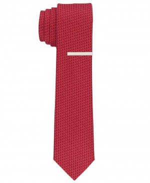 Perry Ellis Barnett Micro Slim Tie Red | 950ZWKMEI