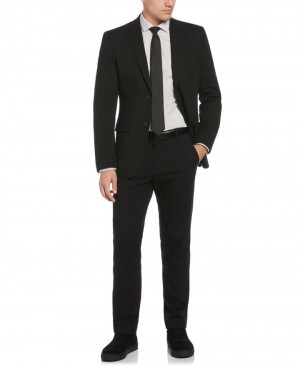 Perry Ellis Big & Tall Black Performance Tech Suit Black | 913FQCHLD