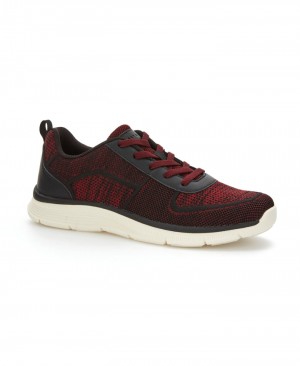 Perry Ellis Dash Sneaker Black/Red | 324JQGEDR