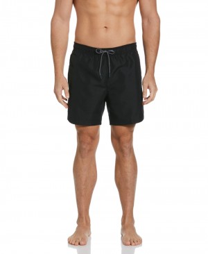 Perry Ellis Logo Print Swim Short Black | 569CLAMBG