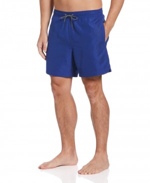 Perry Ellis Logo Print Swim Short Sodalite Blue | 305DKQPWM