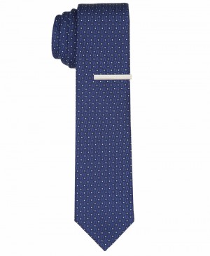 Perry Ellis NEW! Dovalle Mini Tie Navy | 902CXHWYA