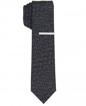 Perry Ellis NEW! Kemp Solid Slim Tie Black | 720STDRUZ