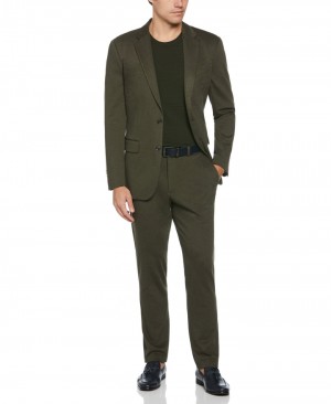 Perry Ellis NEW! Slim Fit Rosin Two Tone Smart Knit Suit | 961RLQTVD