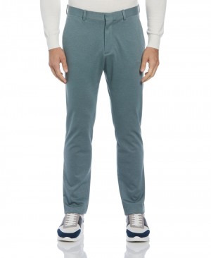 Perry Ellis NEW! Slim Fit Two Tone Smart Knit Suit Pant Goblin Blue | 938AYKCZF