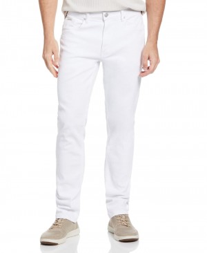 Perry Ellis Recover™ Slim Fit White Denim Jeans White | 130WCRSUA