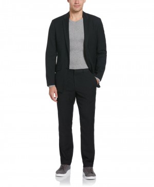 Perry Ellis Slim Fit Black Washable Suit Black | 015QVSBDG