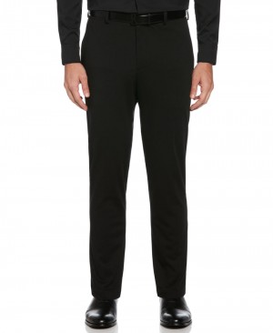 Perry Ellis Slim Fit Neat Knit Stretch Suit Pant Black | 685YNMPHF