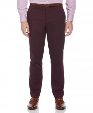 Perry Ellis Slim Fit Performance Tech Suit Pant Winetasting | 301PVMRNX