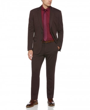 Perry Ellis Slim Fit Port Solid Knit Suit | 264DJEGMO