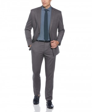 Perry Ellis Slim Fit Smoked Pearl Performance Tech Suit | 249URETWA