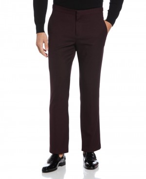 Perry Ellis Slim Fit Stretch Textured Tuxedo Pant Port | 728OWIPRK