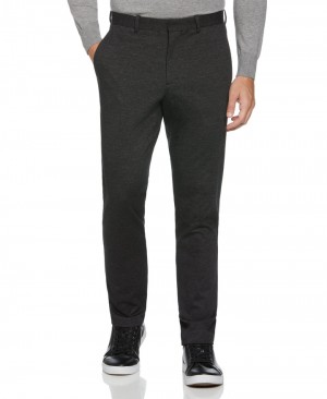 Perry Ellis Slim Fit Two Tone Smart Knit Suit Pant Charcoal | 093LKGMEI