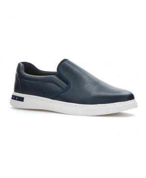 Perry Ellis Smooth Slip-On Sneakers Navy | 601WESQUB