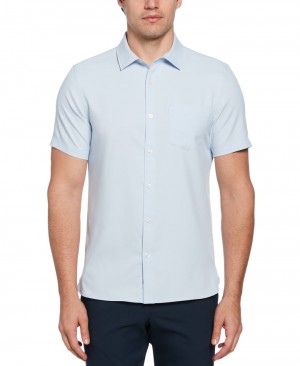 Perry Ellis Total Stretch Slim Fit Solid Shirt Heather | 496LKIXVB