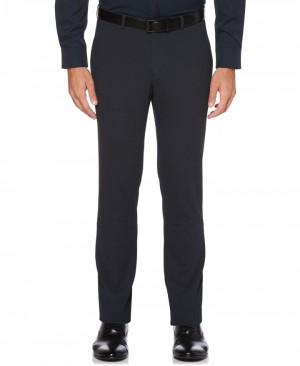 Perry Ellis Very Slim Fit Flat Front Stretch Knit Suit Pant Dark Sapphire | 935UBFDXR