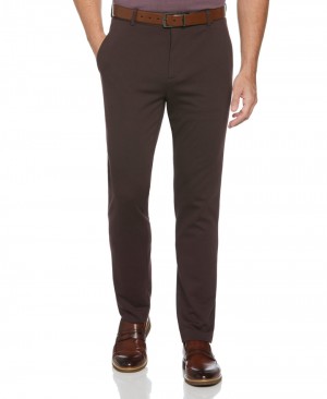 Perry Ellis Very Slim Fit Solid Smart Knit Suit Pant Port | 071YDUNRA