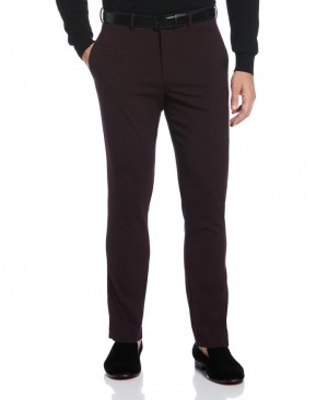 Perry Ellis Very Slim Fit Stretch Tuxedo Pant Port | 871HAPBVC