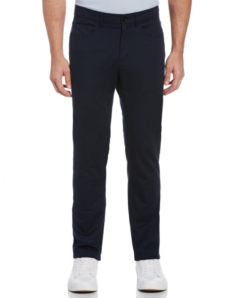 Perry Ellis Big & Tall Anywhere Five Pocket Pant Black | 273JZCHAN