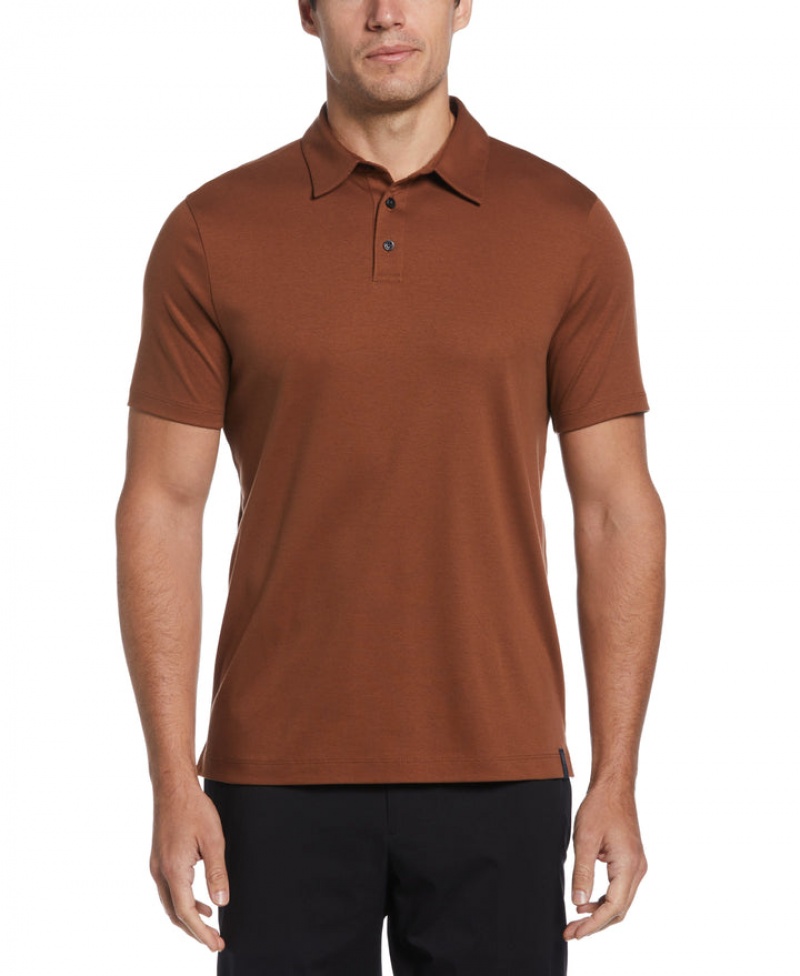 Perry Ellis Big & Tall Smart Interlock Solid Polo Aztec | 758RODPVW