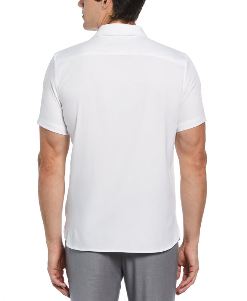 Perry Ellis Big & Tall Total Stretch Solid Shirt Bright White | 734GZLUCV