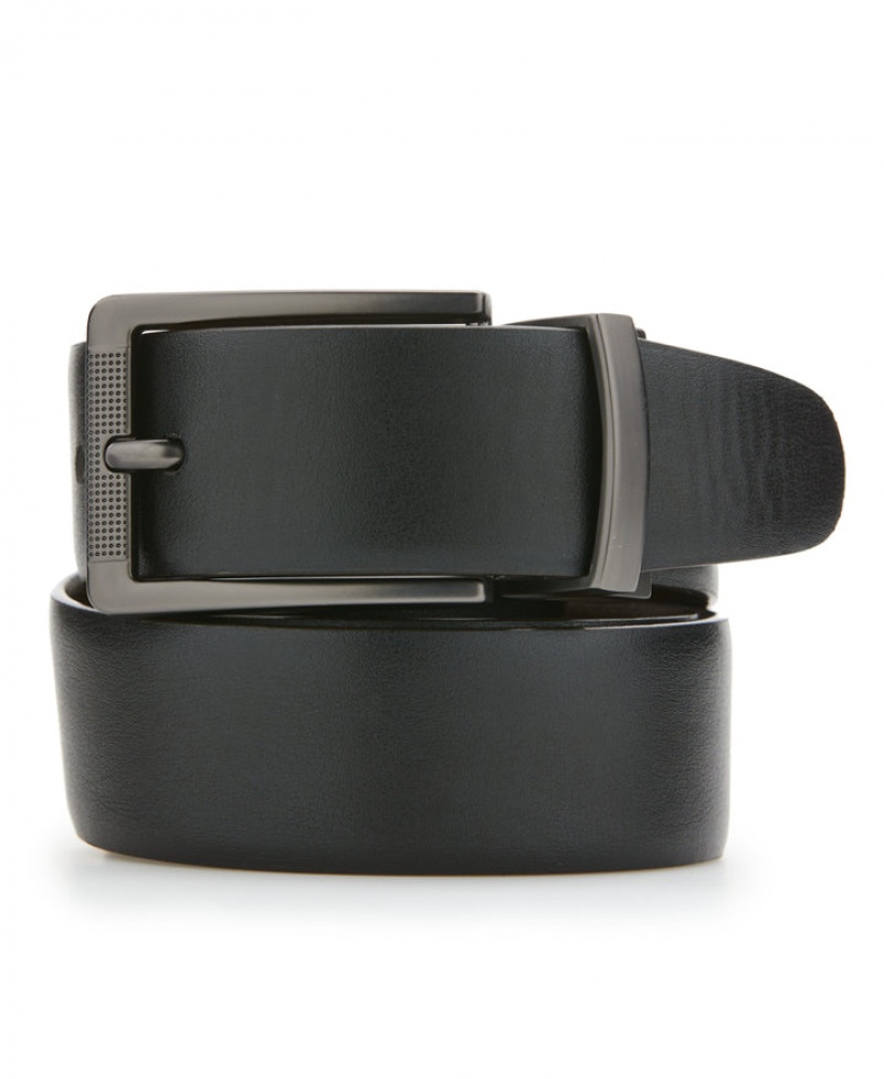 Perry Ellis Burnished Leather Belt Brown | 214KODZUV