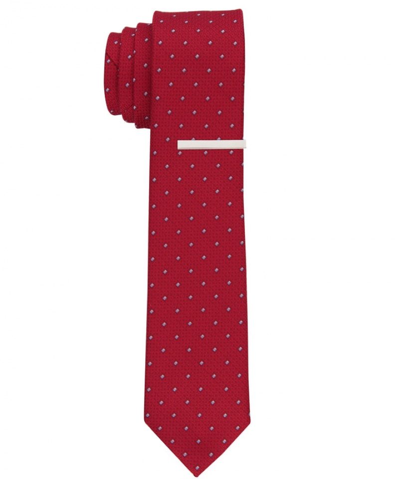 Perry Ellis Conley Neat Slim Tie Red | 976LMTFSW