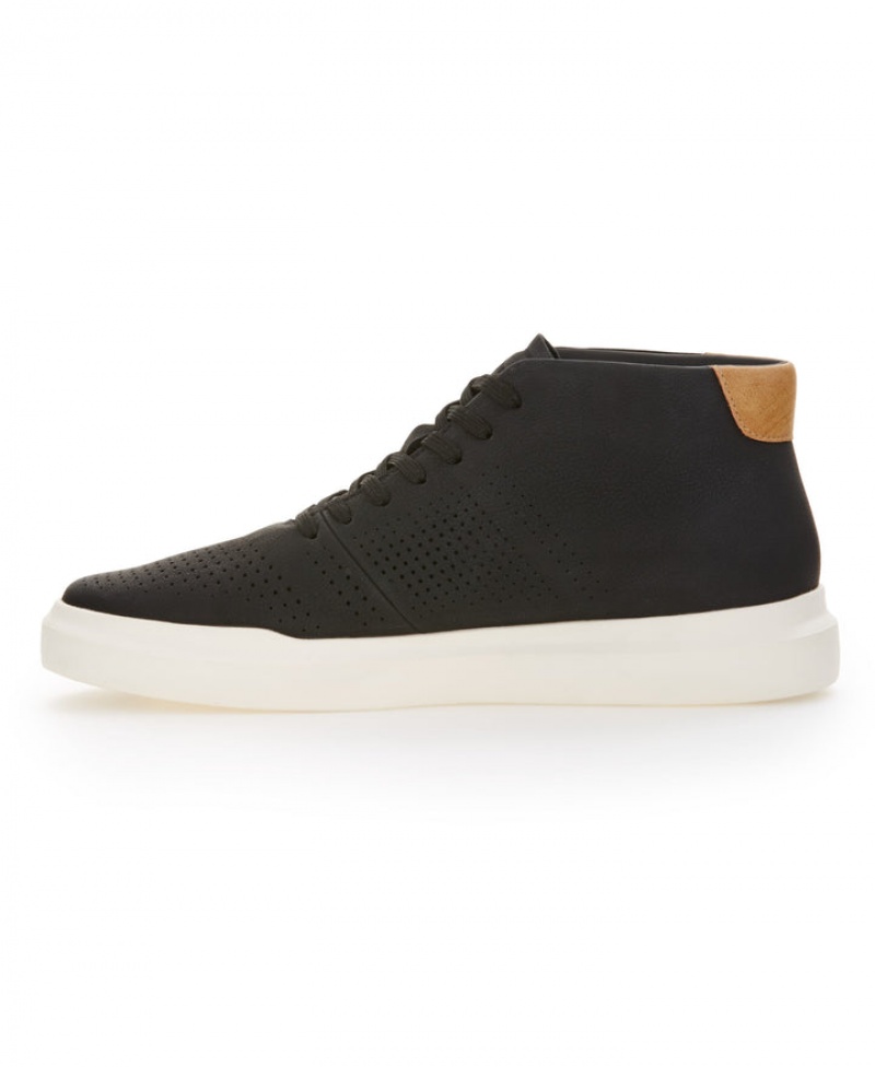 Perry Ellis Court Sport Mid Sneaker Black | 741DPUWHI