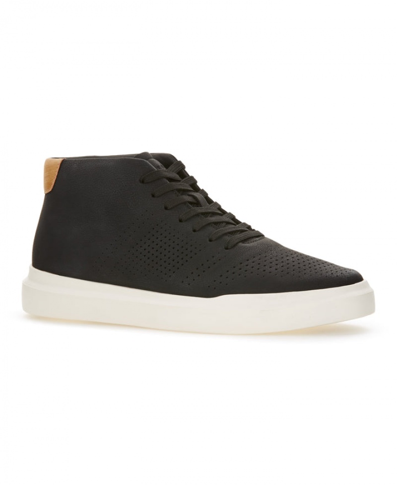 Perry Ellis Court Sport Mid Sneaker Black | 741DPUWHI