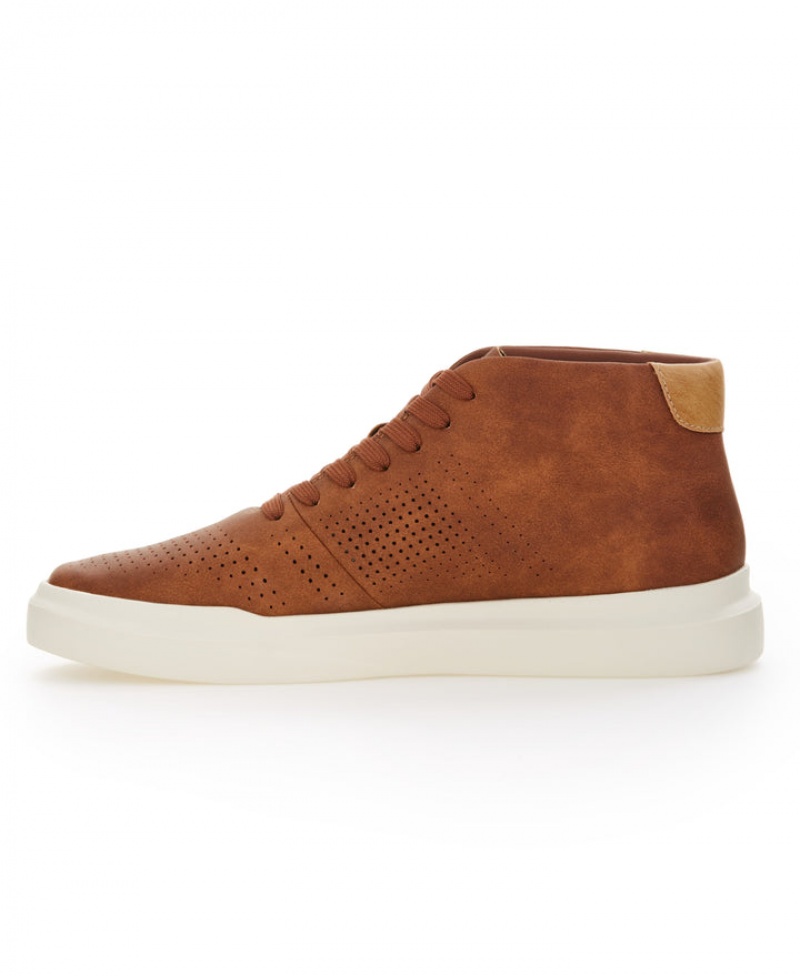 Perry Ellis Court Sport Mid Sneaker Cognac | 283EWTDIM