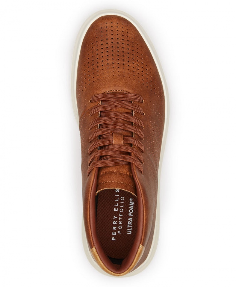 Perry Ellis Court Sport Mid Sneaker Cognac | 283EWTDIM