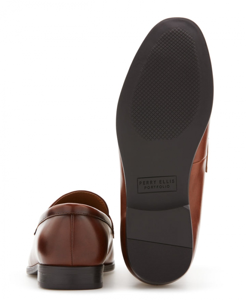 Perry Ellis Curt Shoe Dark Cognac | 712YUDNMK