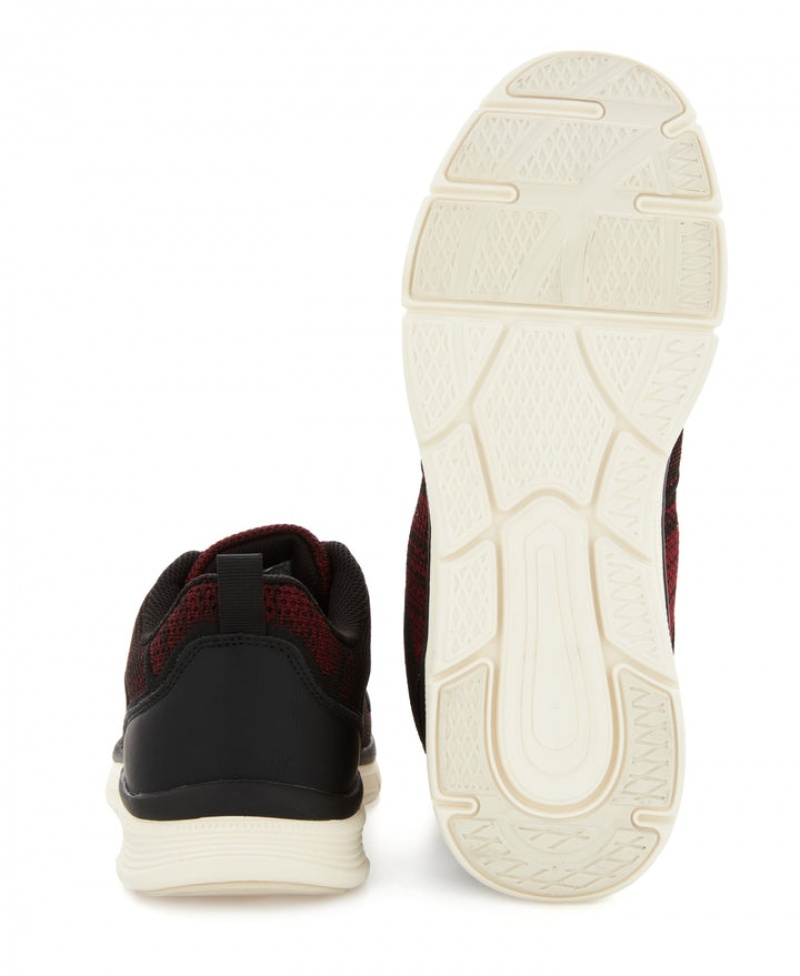 Perry Ellis Dash Sneaker Black/Red | 324JQGEDR