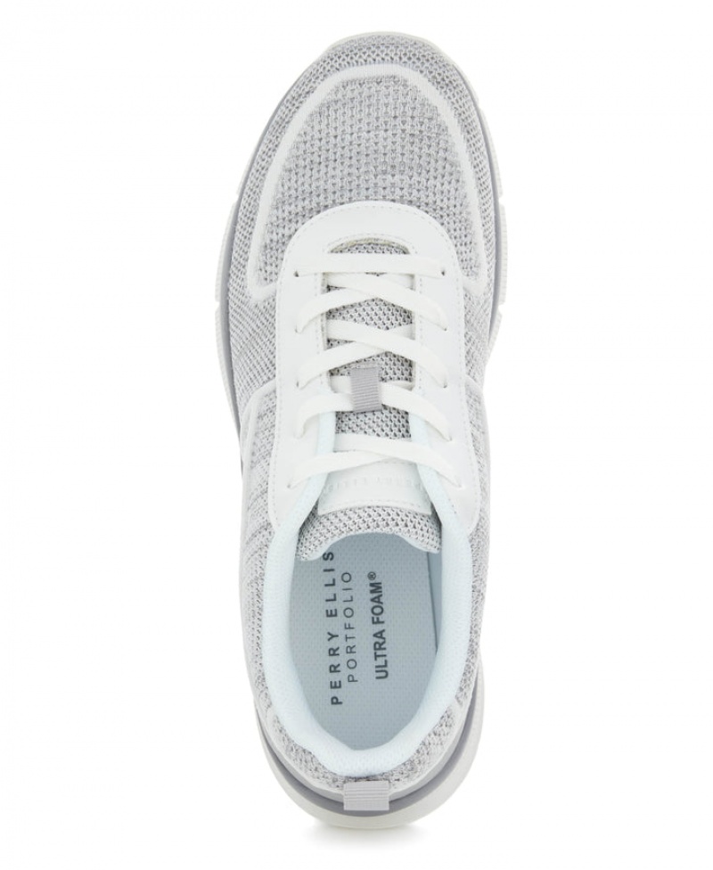 Perry Ellis Dash Sneaker Grey/White | 603UNBERG