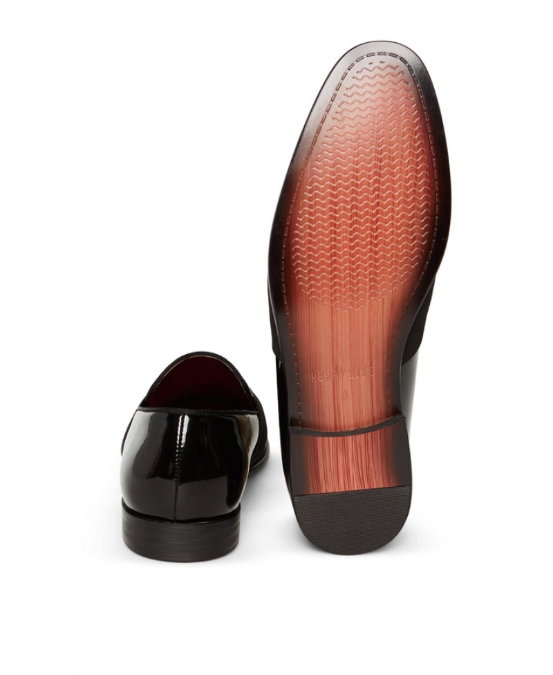 Perry Ellis Evening Patent Slip On Black | 547AHUKSB