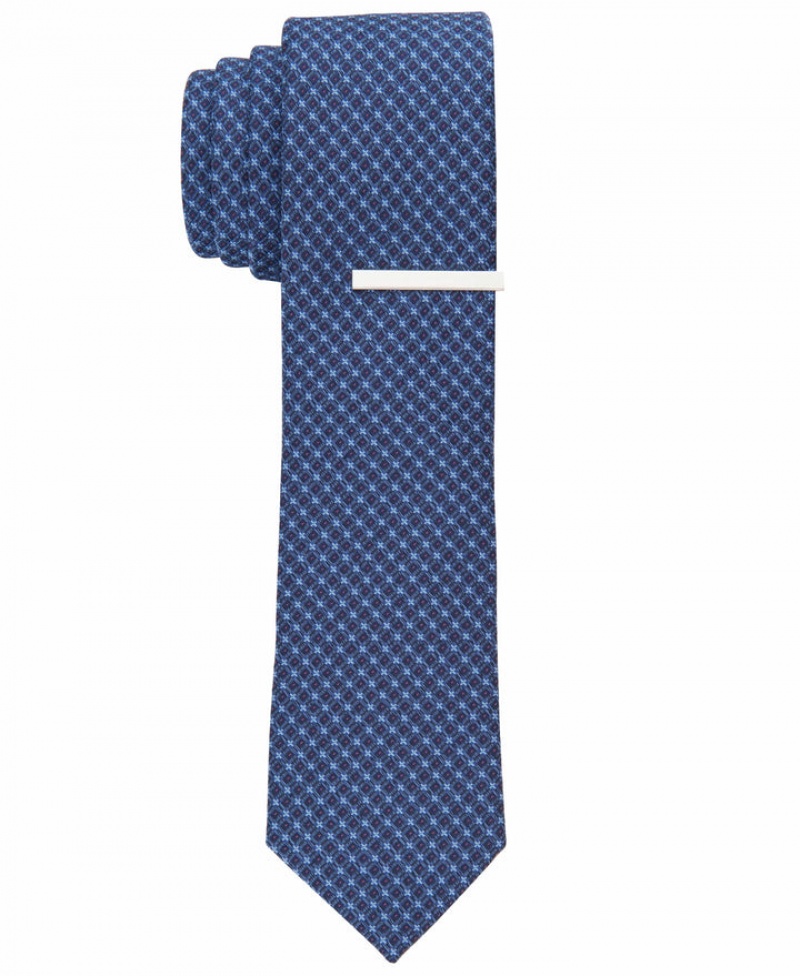 Perry Ellis Evin Mini Print Tie Black | 264QWPNEY