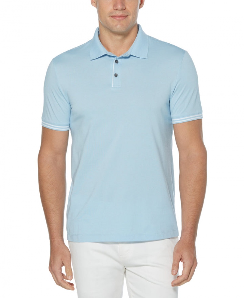 Perry Ellis ICON Polo Cerulean | 718HOCEMQ