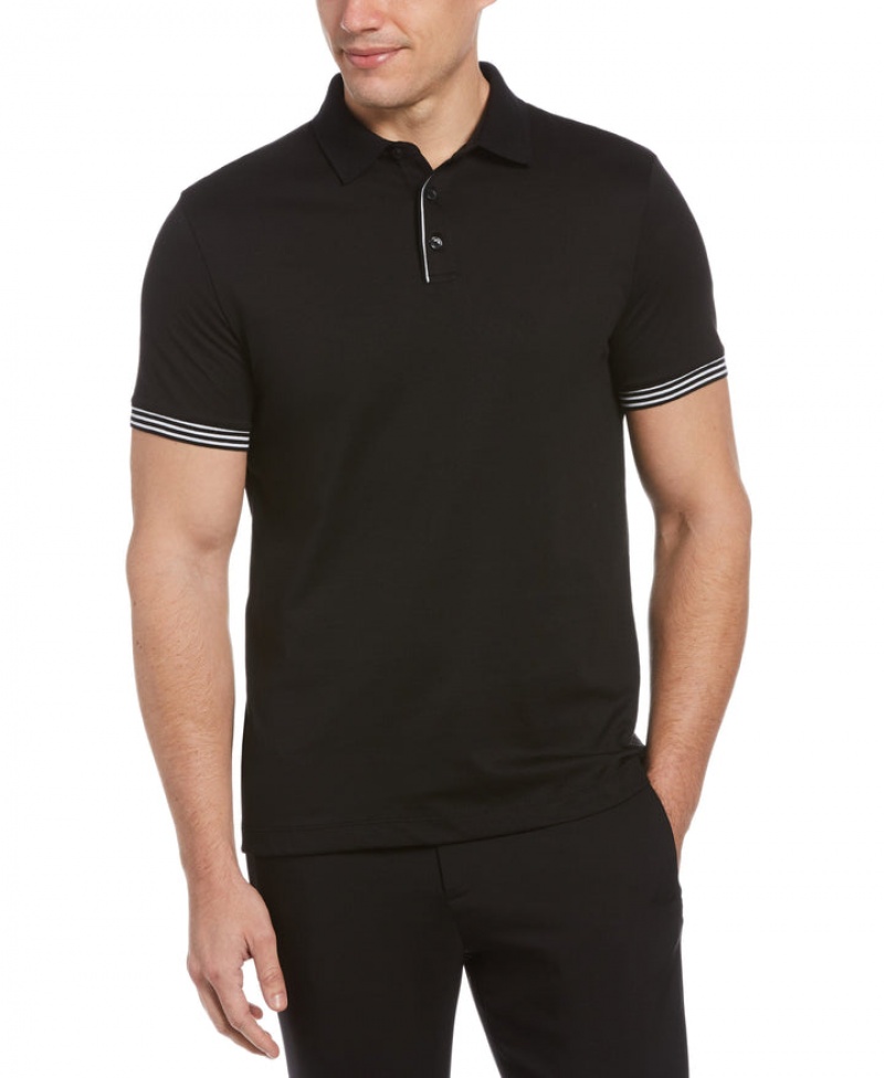 Perry Ellis ICON Polo Solid Black | 065WSXCEM