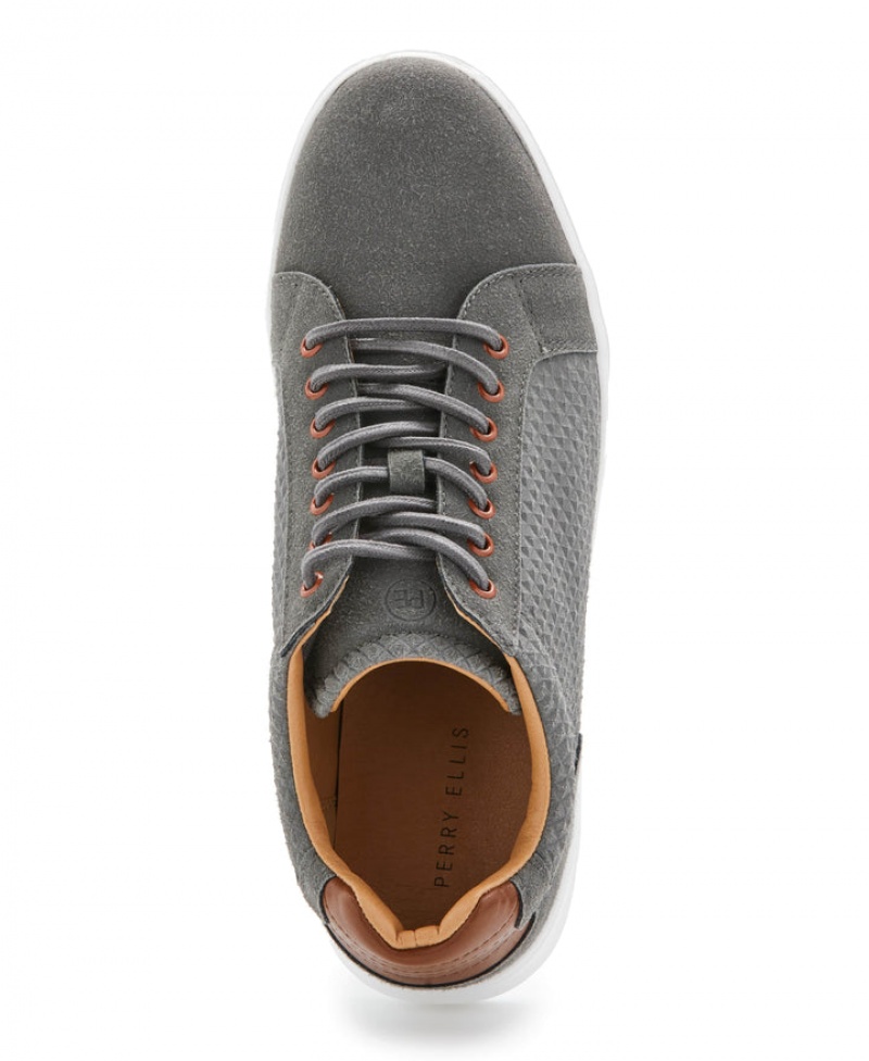 Perry Ellis Lace Up Sneaker Grey | 309YNXHBT