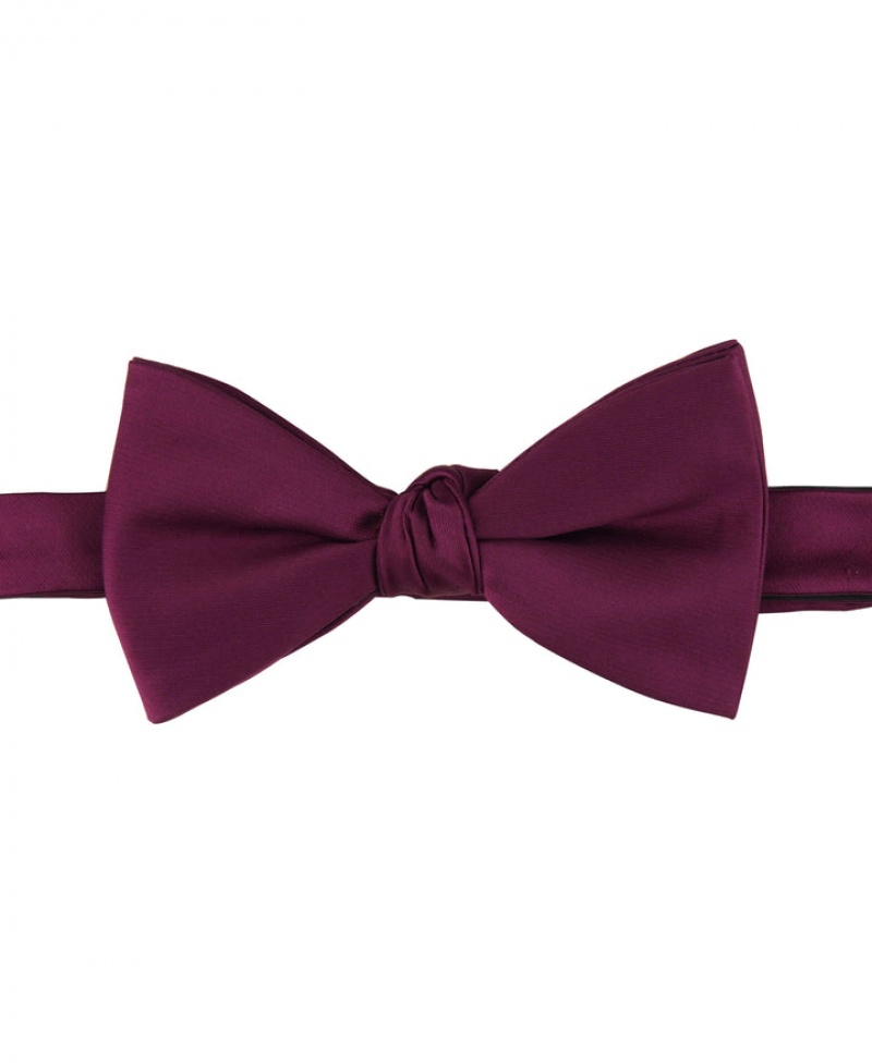 Perry Ellis Large Satin Pre-Tied Bow Tie Wine | 421ARXOQI