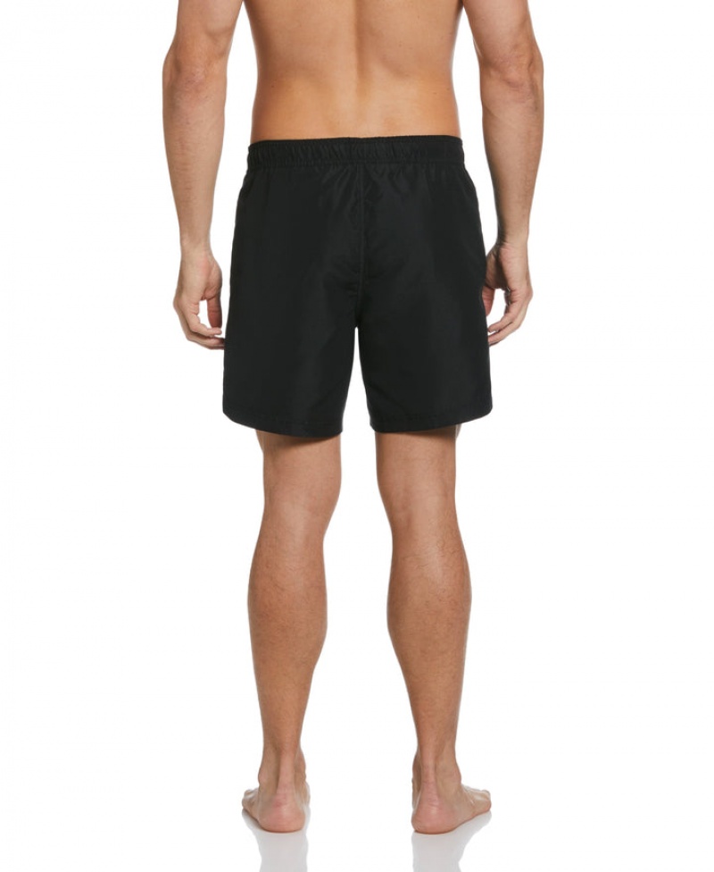 Perry Ellis Logo Print Swim Short Black | 569CLAMBG