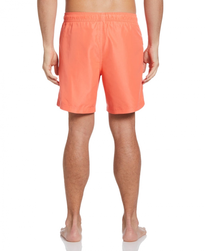 Perry Ellis Logo Print Swim Short Living Coral | 408KXUVIW