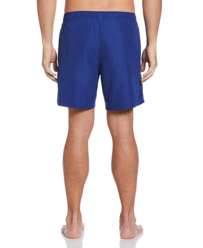 Perry Ellis Logo Print Swim Short Sodalite Blue | 726ANJHED