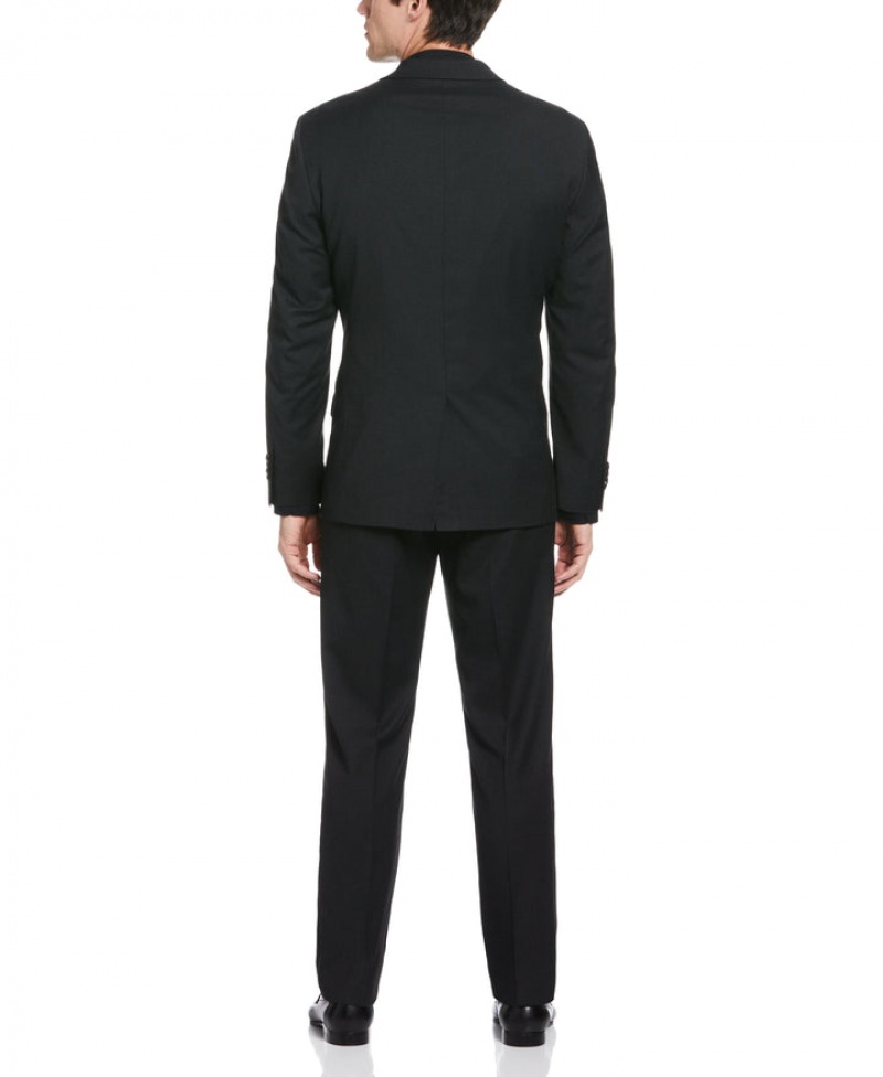 Perry Ellis Machine Washable Black Textured Suit Black | 984ECAJVU