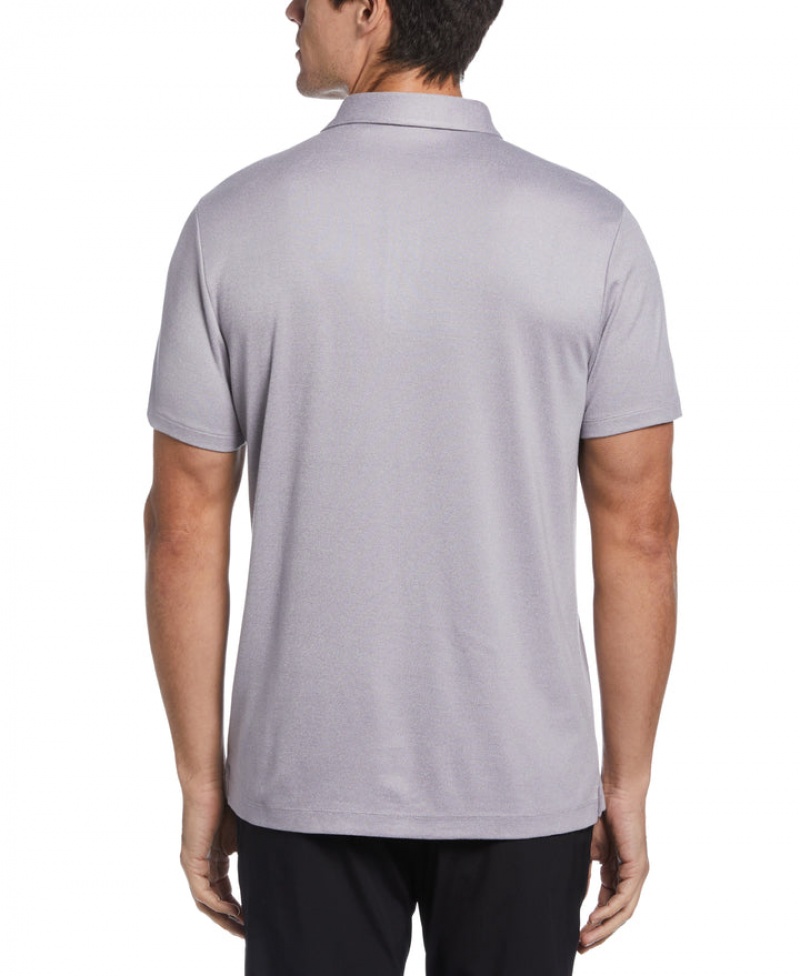 Perry Ellis Marled Heather Polo Lilac Gray | 836LPKRXB