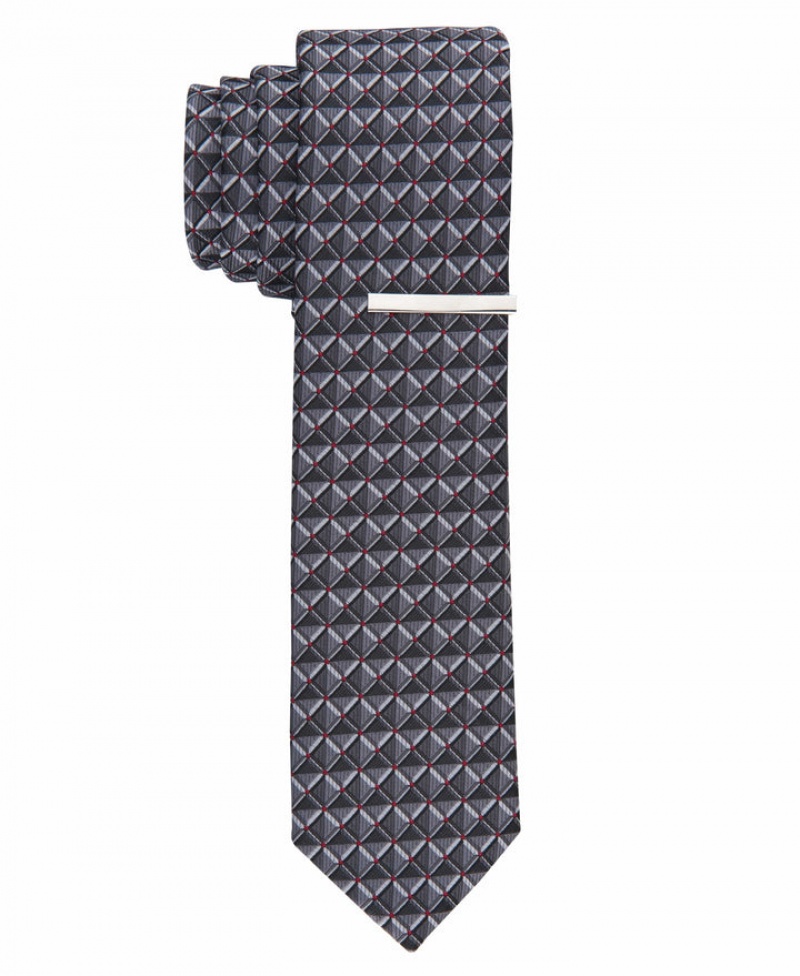 Perry Ellis McAlways Geo Print Tie Black | 570VCWUDA