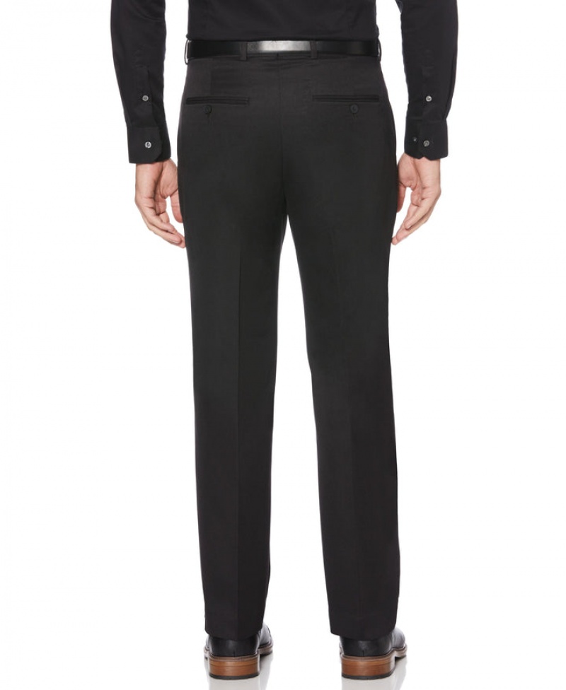 Perry Ellis Modern Fit Solid Stretch Portfolio Dress Pant Black | 865FPOVKC