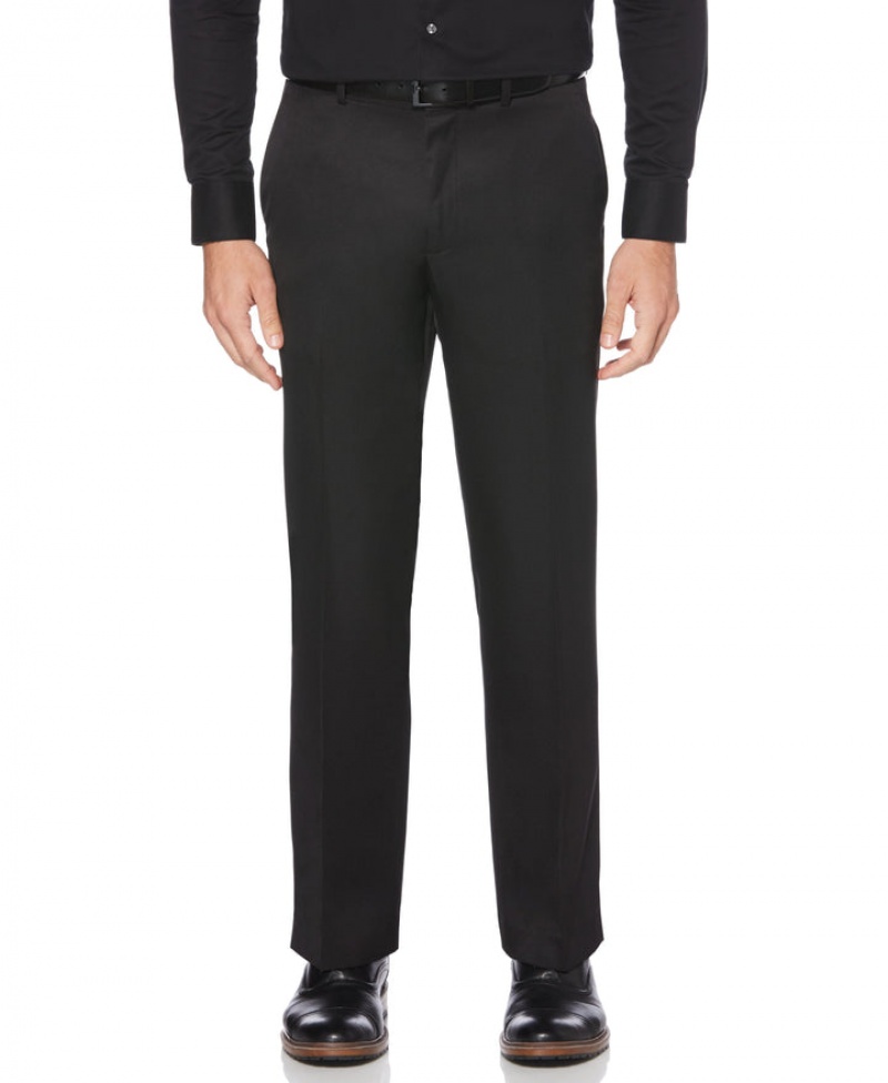 Perry Ellis Modern Fit Solid Stretch Portfolio Dress Pant Black | 865FPOVKC